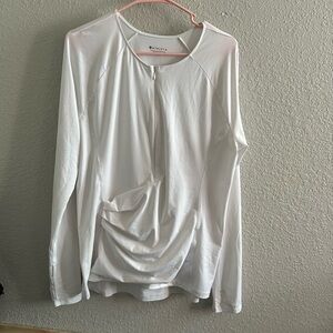 Athleta Half Zip Back Pocket Lightweight Long Sleeve Shirt XLT